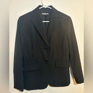 Ann Taylor Elegant Black Pinstriped Blazer